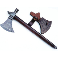 El yapımı şam çelik Tomahawk endüstriyel sınıf SK balta Rosewood et gülağacı kolu açık kamp için koruyucu kapak içerir