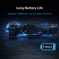 Lunette thermique WOLF 3B 384x288 (50Hz) à clipser, vision nocturne avec télémètre laser en option pour la chasse en extérieur