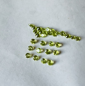 Piedra preciosa de peridoto Natural verde de corte brillante redondo de 4MM para fabricación de joyas precio de fábrica al por mayor - Product Image 4