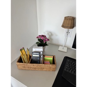 Cesta Rectangular de Ratán Artex Green Earth con Divisores para Café, Hecha a Mano, Ecológica, Moderna, Multiusos, Fabricada en Hanói - Product Image 6