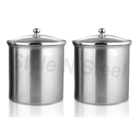 Boîte à thé Pot de stockage des aliments Pot à sucre en acier inoxydable Sucre Thé Café Sucre Boîte à thé décorative Scellée