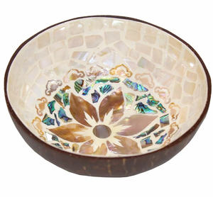 ชามฝังมุกเปลือกมะพร้าวงานฝีมือสุดฮิต ชามตกแต่งทำมือสำหรับรับประทานอาหารและเป็นของขวัญ ดีไซน์ใหม่ล่าสุด - Product Image 2