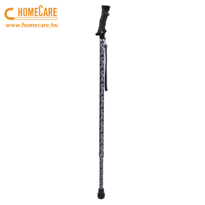 Canne de marche et de randonnée réglable en aluminium à deux angles avec poignée en T et embout en caoutchouc - Product Image 2