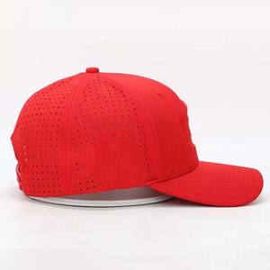 Venta al por mayor logotipo personalizado tamaño ajustable unisex poliéster/algodón sombreros deportes al aire libre color rojo gorras de béisbol para la venta - Product Image 4