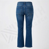 Jeans en denim de coton respirant coupe droite pour femme grande taille, style streetwear, décontracté, longueur complète, vente en gros sur mesure