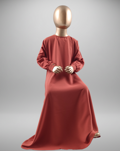 ชุดเด็กมุสลิมแบบอาบายะห์ ยาวคลุมเท้า ทรงหลวม ไซส์ใหญ่ สีพื้น ระบายอากาศ แห้งเร็ว สำหรับละหมาด ขายส่ง เสื้อผ้าเด็กผู้หญิงมุสลิมแบบสุภาพ โรงงานผลิต - Product Image 2