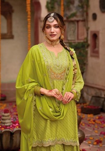 <b>Silk</b> Digital Print with Embroidery Work Top and Bottom Heavy <b>Silk</b> Dupatta for Women Party Wear - Product Image 5