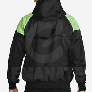 Chaqueta Cortavientos Impermeable de Lona Acolchada para Hombre, con Capucha, Transpirable, de Secado Rápido, Estilo Urbano, con Parches Personalizados en la Parte Delantera - Product Image 2