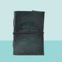 Acheter Journal en cuir véritable impression de journal intime Journal en cuir gaufré sorcière Antique livre Grimoire sorcellerie fournitures
