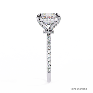 แหวนหมั้นเพชรเม็ดเดี่ยวสีขาวทองโบฮีเมียนขนาด3.4กะรัตสำหรับผู้หญิงได้รับการรับรองจากแล็บของขวัญครบรอบปีสำหรับผู้หญิง - Product Image 2