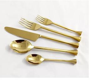High Quality <b>Gold</b> Plated Metal Cheese Spreader With Mop Handle Metal Cheese Set for Cheese New Metal Flatware in New Style - Product Image 3