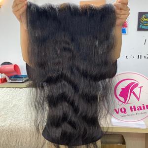 Vente en gros Meilleure qualité cuticule alignée vague naturelle HD pour dentelle frontale transparente avec pré-plumé délié cheveux humains - Product Image 3