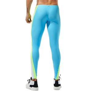 Leggings Deportivos de Cintura Alta para Hombre con Logotipo Personalizado, Transpirables, con Costuras, para Gimnasio, Fitness, Yoga, Compresión, Secado Rápido, Anti-UV, Tela de Algodón y Bambú - Product Image 4