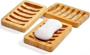 High Quality Minimalist Acacia Solid <b>Wood</b> Soap Dish Polished for Modern Bathroom Decor Bathrooms Soap Holder - Product Image 2