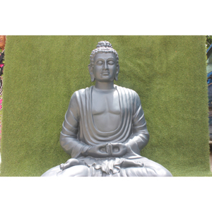 Statue de Bouddha assis en FRP de conception moderne faite à la main, sculpture durable de 4 pieds pour jardin spirituel et décoration de méditation Diwali - Product Image 3