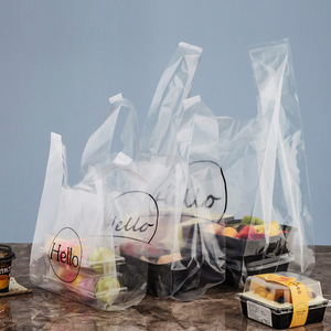 Bolsas de supermercado Bolsas de compras de plástico al por mayor para comida rápida Grosor personalizado Impresión personalizada - Product Image 6