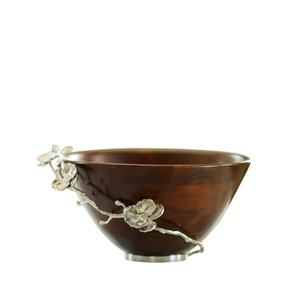 Bol en bois de la meilleure qualité bol en bois de décoration de maison de luxe avec bol de service de nourriture floral et de branche plaqué or au prix le plus bas - Product Image 5