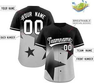 Maillot de baseball dégradé personnalisé vêtements de sport personnalisés avec nom et numéro cousus pour hommes femmes jeunes - Product Image 5