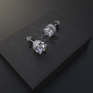 Pendientes de Botón de Diseño Solitario Avarta de 2 Quilates Cada Uno, Plata de Ley para Niñas y Mujeres, Joyería Fina - Product Image 4