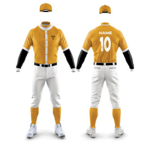 Ensemble d'uniformes de baseball personnalisés pour hommes, maillots de créateurs respirants avec impression par sublimation de logo à motif solide sur le devant - Product Image 6