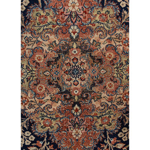 Tapis en laine noué à la main Aalam Blue Pae-6466 9x12 rectangulaire à motif médaillon pour la décoration de la maison, du salon ou de l'couloir - Product Image 3