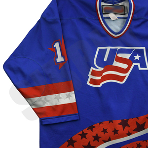 Jersey de Hockey Profesional Personalizado Sublimado Premium de Sibrin para el Equipo de EE. UU. |   Ropa de Hockey sobre Hielo Ecológica de Secado Rápido | 100% Poliéster - Product Image 3