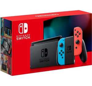 Оригинальный Nintendos переключатель с неоновым синим и неоновым красным Joy-Con совершенно новый запечатанный с аксессуарами