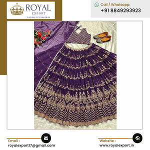 Georgette lehenga choli กับงานเย็บปักถักร้อยที่มีคุณภาพที่เหนือกว่าสำหรับงานเลี้ยงและงานแต่งงาน - Product Image 6