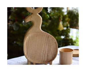 Plateau en bois durable Assiette pour aliments chauds Forme et taille personnalisées Plateau de service en bois écologique fabriqué à partir de différents types de bois - Product Image 2