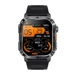 Montre connectée AK80 avec écran tactile AMOLED de 2,01 pouces, suivi de la fréquence cardiaque Bluetooth, étanche IP68, montre de sport d'extérieur - Product Image 2
