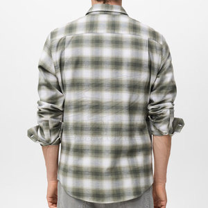 Chemise en flanelle pour homme sur mesure de haute qualité, unie, à manches longues, 100 % coton, respirante, séchage rapide, durable, boutonnée, idéale pour l'été - Product Image 3