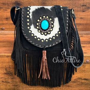 2025 Trendy Cowhide Leather Tassel Hobo Shoulder <b>Bags</b> Featured Purses Bohemian Fringed Handbags Crossbody <b>Bags</b> for <b>Women</b> - Product Image 1