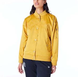 Chaqueta de satén de moda informal de último diseño, chaqueta universitaria de béisbol de talla grande para mujer, tela tejida transpirable para invierno, ropa universitaria - Product Image 6