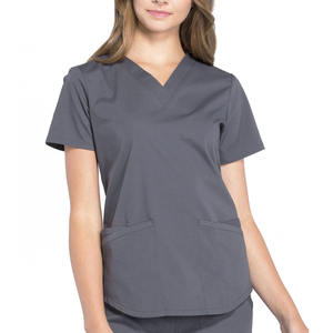 Uniformes Quirúrgicos Personalizados con Logotipo, Manga Corta, Cuello en V, para Enfermeras y Doctores, Uniformes de Hospital, Conjunto Deportivo de Poliéster y Elastano para Mujer - Product Image 4