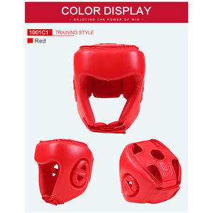 Protector de cabeza de boxeo de Taekwondo de clase alta, casco de cuero PU de seguridad profesional, logotipo personalizado, equipo de artes marciales de protección completa - Product Image 2