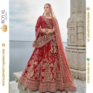 เปิดตัวคอลเลกชันชุดแต่งงานแบบเลเฮนกาล่าสุด รุ่นพิเศษ ผลิตโดยรอยัล เอ็กซ์ปอร์ต ในเมืองสุรัต รัฐกุจารัต - Product Image 4