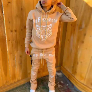 Tùy Chỉnh Mùa Đông Lông Cừu Tracksuit Stack Quần Cho Nam Giới Của Đào Tạo Phòng Tập Thể Dục & Chạy Bộ Mặc-Windproof Thoáng Khí Cộng Với Kích Thước 100% Cotton - Product Image 4