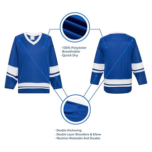 Service OEM, maillots de hockey respirants personnalisables, sublimation, uniforme de hockey sur glace professionnel, 100% polyester, haute qualité - Product Image 4