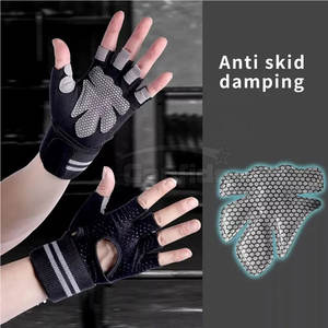 Guantes de levantamiento de pesas con logo personalizado para gimnasio, hombres y mujeres, disponibles para entrenamiento, fitness, levantamiento de pesas. - Product Image 4