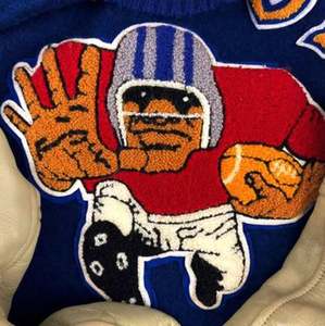 Alta calidad logotipo personalizado bordado Diseño nueva fábrica al por mayor de los hombres Varsity chaqueta de béisbol cierre de cremallera OEM chaquetas de Bombardero - Product Image 5