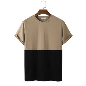 Camiseta transpirable de algodón de ajuste Regular de calidad superior con diseño de logotipo personalizado, camisetas de cuello redondo para hombre, ropa de moda para exteriores - Product Image 6