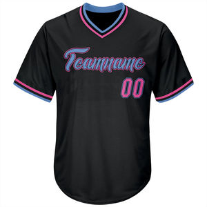 Camiseta de Béisbol y Sóftbol con Cuello en V, Estampado Digital Degradado para Adultos 2025, 100% Poliéster Antibacteriano, Uniforme para Hombre y Mujer, 220g - Product Image 2