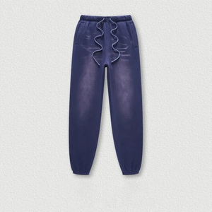 Venta al por mayor de gran tamaño French Terry Pullover Sudadera con capucha y pantalones de chándal Set Sunfade Washed Heavyweight precio barato Sweatsuit para hombres - Product Image 5