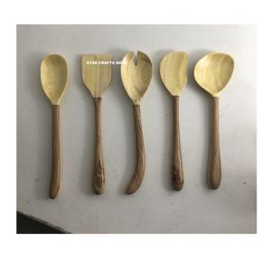 Vente chaude Ensemble De Couverts Modernes Salade Cuillère De Serveur En Bois pour Enfants Usage Domestique pour Hôtel Restaurant Table À Manger Ensemble De Couverts En Bois - Product Image 1