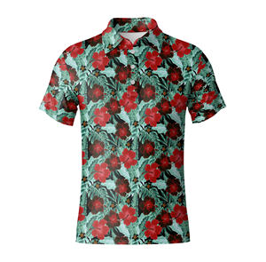 Haute qualité hommes Golf pour chemise solide tricoté Sublimation impression Logo respirant Polyester Spandex surdimensionné Fit Vintage - Product Image 4