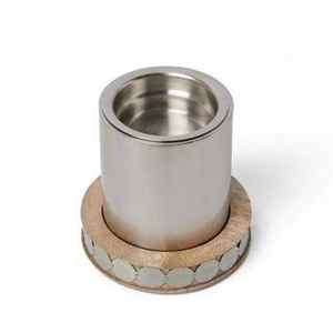 Dispensador de Incienso Bakhoor de Alta Calidad Premium, Nuevo Diseño Metálico, Base de Sándalo Plateada, Quemador de Incienso Religioso - Product Image 1