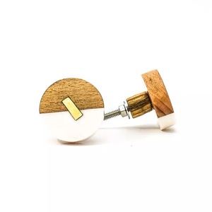 Nouveauté produit boutons d'armoires de cuisine en résine et bois personnalisés poignée d'armoire boutons de porte en résine accessoires de meubles bouton de porte - Product Image 5