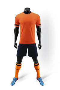 Maillots de football personnalisés de haute qualité, respirants, à manches courtes, noir et blanc, uniformes de football, plusieurs couleurs - Product Image 6