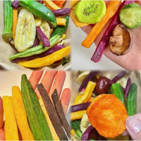 100% natuurlijke, hoogwaardige gemengde fruitchips, vacuüm gefrituurd, gedroogd, gearomatiseerde snacks met zoete smaak en harde textuur voor volwassenen
