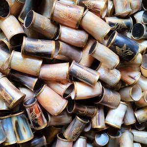 Jabón de afeitar Artesanías Hogar Taza de búfalo Cuerno Shave Bowl Lathering up Jabón de afeitar Taza Tazones Taza para beber Hecho EN LA India - Product Image 6